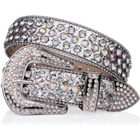 Punk Rhinestone Belt Chic Western Jeans Sparkle Crystal Denim Girl Mosaic Jeans Belt