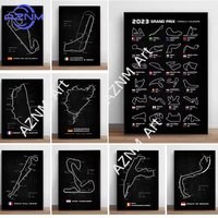 1PC ,Modern World Racing Circuits Poster Prints Nurburgring Sarthe Nordschleife Canvas Painting Wall Art Picture Room Garage