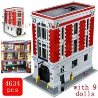 WIth Light Ghostbusters Firehouse Headquarters 4634PCS Building Blocks Bricks Kit Compatible 75827 Christmas Birthday Gifts