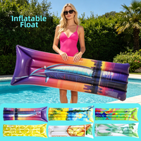 Portable Thickened PVC Graffiti Inflatable Floating Bed Outdoor Sea Lake Water Lounger Pool Party Water Float Mat