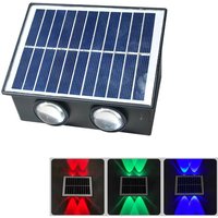 IP65 Waterproof Solar Wall Lamp Up and Down Warm/White/RGB Lights Automatic Outdoor Lighting Wall-mounted Energy Saving