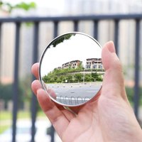 Travel Photo Mini Round Mirror Reflective Mirror Spherical Mirror Portable Wide-angle Lens Handheld Photo Props Selfie Accessor