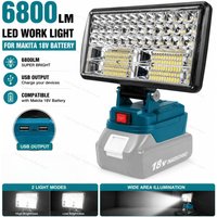 LED-Arbeitsleuchte 3/4/8 Zoll für Makita 14,4 V 18 V Li-Ionen-Akku-Lampe mit USB-Außentaschenlampe, Laterne, Camping-Notlicht