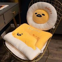 New Anime Gudetama Plush Toy Kawaii Cartoon Cushion Office Seat Backrest Pillow Soft Throw Pillow Floor Cushion Room Decorat