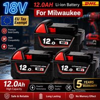 Akumulatorowy akumulator Milwaukee M18 18V 12000mAh, kompatybilny z narzędziami budowlanymi Milwaukee M18B5 XC 48‑11‑2402, 48‑11‑2411, 2604‑22