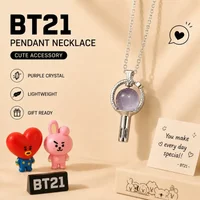 BT21 Necklace Creative Support Stick Necklace Support Peripheral AccessoriesCollarbone Chain Fashion Decoration LINE FRIENDS