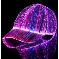 7-color Change LED Fiber Optic Light-emitting Sunshade Cap Bar Dancing Night Running Baseball Cap Halloween Hip-hop Flash Hat