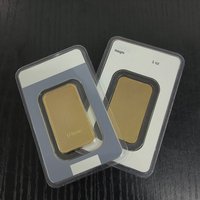 Hot-selling 1oz Copper Gold Plated Bar In Blue Sealed Package Non-Magnetic 2.5g/10g/20g Bar With Different Serial Number Gift