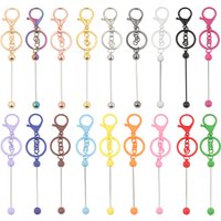 150mm Metal Beaded Keychain Lobster Claw Clasp Beaded Pacifier Chain Keyring DIY Key Chain Component For Jewelry Making Supplies