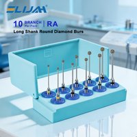 Dental Lengthening Ball Burs Long Neck Microscope Endo Diamond Sand Drill RA 2.35mm Ball Shape 34mm for Low Speed Contra Angle