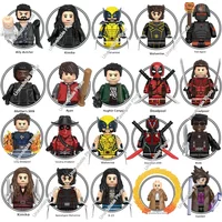 Hot Toys 1PCS Action Figures Lady Deadpool Human Torch Blade TVA Agent Kidpool Cassandra Nova Xavier Building Blocks Toys Series
