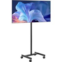 SucceBuy Rolling TV-standaard Mobiele TV-wagen Pak voor verschillende maten TV Draagbare TV-standaard met wielen voor woonkamer Slaapkamer Kantoor