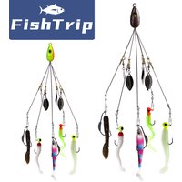 FishTrip Alabama Umbrella Rig Fishing Lure for Fishing Trolling