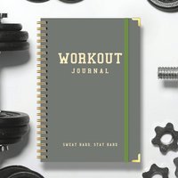 1PC Workout Journal A5 Fitness Planner Daily Exercise Log Book Gym Tracker Weight Training Cardio Routine Notebook