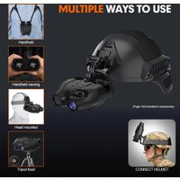 5X Optical Night Vision Binoculars 1080P Video 850nm IR Illuminator 300M Full Dark Hands Free Helmet Mount for Hunting Camping T