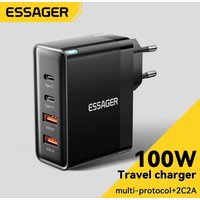 Essager 100w usb typ c ladegerät 65w pd 3,0 schnell ladegerät mit schnell ladung 4,0 3,0 usb telefon ladegerät für macbook laptop smartphone