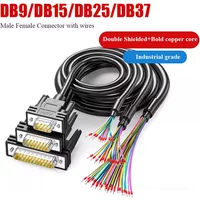 DB9 DB15 DB25 DB37 Stecker Buchse Draht Industrielle 9/15/25/37Pin Terminal Linie Abgeschirmt DB 9 15 25 37 RS232 Serielle Kabel