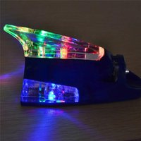 Wind Power Shark Fin Shaped Car Antenna Receiving Signal LED Warning Light Styling Auto Antenna Flashing Accessories car O1V6