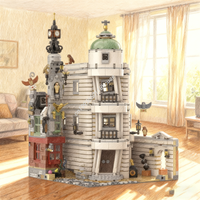 3270pcs MOC Gringotts Wizarding Bank Modification Harry Model Building Blocks Architecture Festival Gift Brick Toys