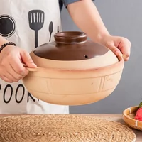 500ML/750ML Casseroles Rice Noodle Porridge Milk Soup Clay Stew Earthenware heat-resistant ceramic stoves electric gas stove