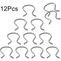 12pcs/set Door Handle Window Crank Retainer Horseshoe Clip Plastic Fastener Clips For Chevrolet For Pontiac For Buick 1949-1970