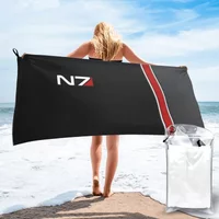 N7 Mass Effect Emblem Beach Towel Soft Microfiber Quick Dry Absorbent Quick Towels For Yoga