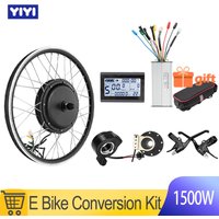 AliExpress kun ray 1500W Electric Bike Conversion Kit Brushless Gearless Hub Motor мотор колесо 20in-700C with LCD3 Display