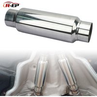 Universal 3"/2.5" /2"/2.25"Exhaust Muffler Pipe Resonator Car Tube Spiral Silencer Deep Sound 13.8" Length Stainless Resonato