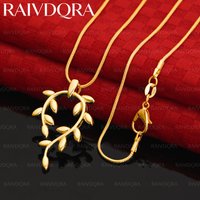 18K Gold Plated Branches Pendant Necklace For Women Men Creativity Gift Street All-match Party And Daily Wear