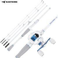 KastKing Centron Lite Casting Combo Travel Fishing Rod Reel Packable Baitcaster Combos Lightweight IM6 Graphite Multi-Piece Kit