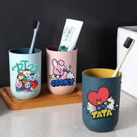 BT21 Tooth Mug Cute Cartoon COOKY TATA Printed Toothbrush Holder Cup Home Couple Family Thickened Unbreakable Mouthwash Cup Gift
