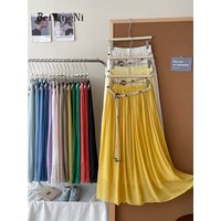Beiyingni Casual Lazy Style Women Long Maxi Skirt Sashes Streetwear Vintage Cotton Linen Pleated Skirts Summer Holiday French