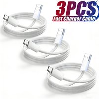 3PCS Original 60W PD USB to USB-C Fast Charging Cable For iPhone 17 16 Pro Max 15 Plus Type C Quick Charger Xiaomi Samsung Cable