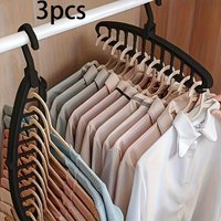 Multi Hole Foldable Anti-slip Clothes Hanging Strap Space Saving Closet Organizer for Home Dorm