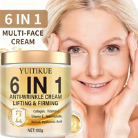 YUITIKUE 6-in-1 Anti-Wrinkle Cream 100g Collagen VC VE Retinol HA 2-Minute Quick Lift Firming Skin Care for Ageless Beauty