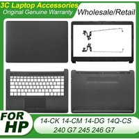 New For HP 14-CK 14-CM 14-DG 14Q-CS 240 G7 245 246 G7 Laptop LCD Back Cover Front Bezel Hinges Palmrst Bottom Case Housing Black