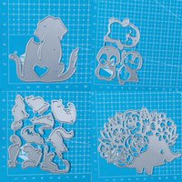 Animals cats dogs hedgehogs Metal Cutting Dies Stencils For DIY Scrapbooking Decorative Embossing Handcraft Template