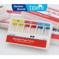 TJDent PP Taper F1-F3 Dentistry Endodontics Paper Tips Guttahanger Cones Disposable Absorbent Cotton Fiber Poles Paper Points