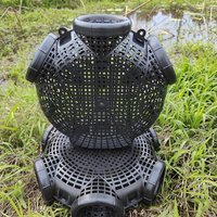 Plastic Eel Cage Outdoor Crab Loach Catching Basket Fishing Bait Shrimp Crawfish Catcher Lobster Mesh Trap Fishing Cage