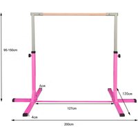 130cm Adjustable for Kids Exercise Gymnastic Bar Horizontal Sports Gym Kids Kip Bar