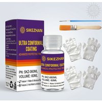 Ultra Conformal Coating 60ml, Professional Electronic Insulation Kit, Water Resistant Shield for PCB with Brush & Gloves