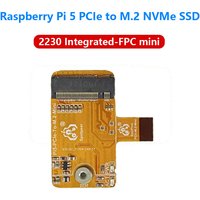 Pi5-PCIe-2230 Raspberry Pi 5 PCIe to M.2 NVMe SSD Mini One-Body Board HAT Integrated-FPC Differential Matching Design