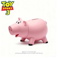 New Disney Toy Story 4 Ham Piggy Bank Q Edition 21cm PVC pink piggy Bank Money Box cake Ornaments model children's gifts
