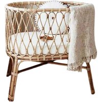 Rattan crib Nordic retro pure handmade natural imported real rattan rattan woven baby bed children's bed small bed