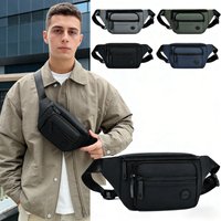 Waterproof Waist Bag Unisex Durable Nylon Hip Belt Pouch for Outdoor Sports Motorcycle Riding Climbing Travel Fanny Pack Gear