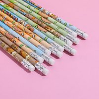 10Pcs/Lot Cute Cartoon Pencils Kawaii Animal Capybara HB Wooden Pencils with Eraser School Office Writing Drawing Stationery