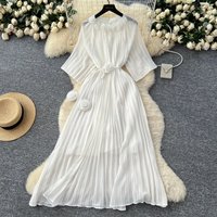 Sexy sweet pleated chiffon Three-dimensional Fashion Birthday Party Evening Vestido Women Goth Slim Summer Dress