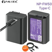 PALO Type-C NP-FW50 NPFW50 NP FW50 Battery for Sony Alpha a6500 a6300 a6400 a6000 a6100 a5000 a3000 NEX-3 a7 7R a7R a7R II a7rii
