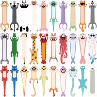 30Pcs/Set Kawaii Animal Bookmark Strips Paper Book Marks Cute Cartoon Zoo Characters DIY Stationery Gifts for Book Lovers