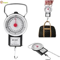50LB Portable Mechanical Dial Scale Hanging/Fish/Luggage/Kitchen Scale Hanging Hook Multi-Purpose Scale for w/ Tape Meas